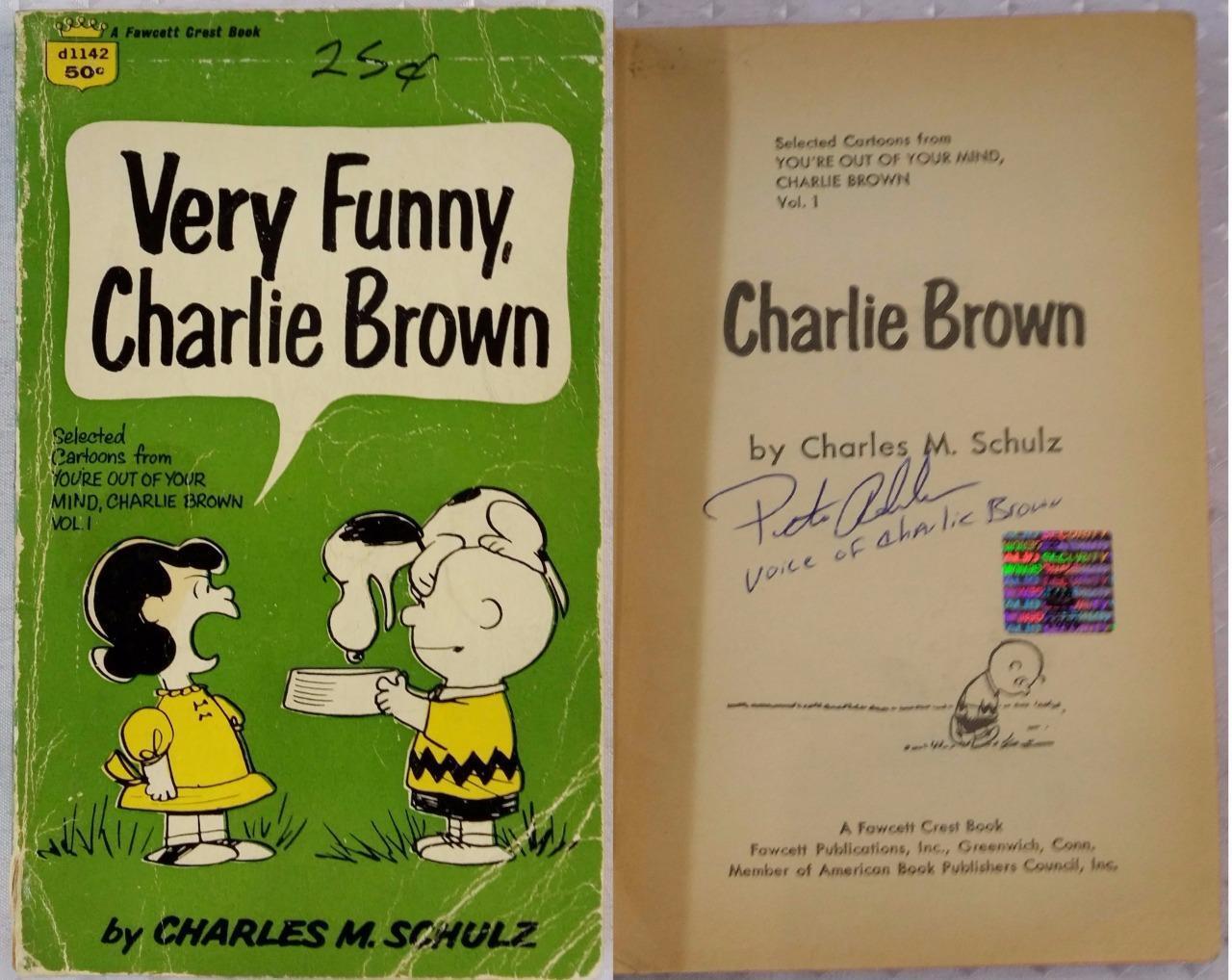 Peter Robbins Signed Very Funny, Charlie Brown Book OC Dugout Exclusive Auto