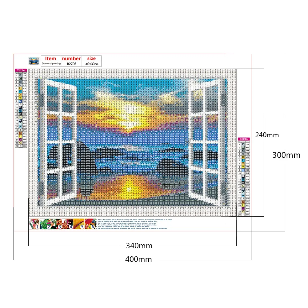 Diamond Painting - Full Round Drill - Sea Landscape(40*30cm)