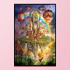 (Big Size)Castle in the Sky with Rainbow - 11CT Stamped Cross Stitch - 40*60cm