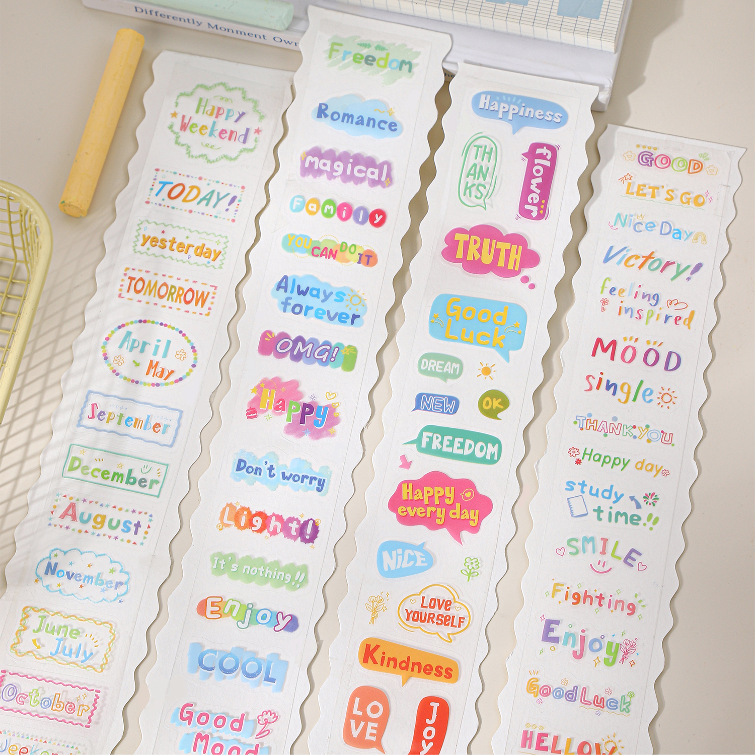 PET 테이프 - 도파민 주간 시리즈 다채로운 영어 단어