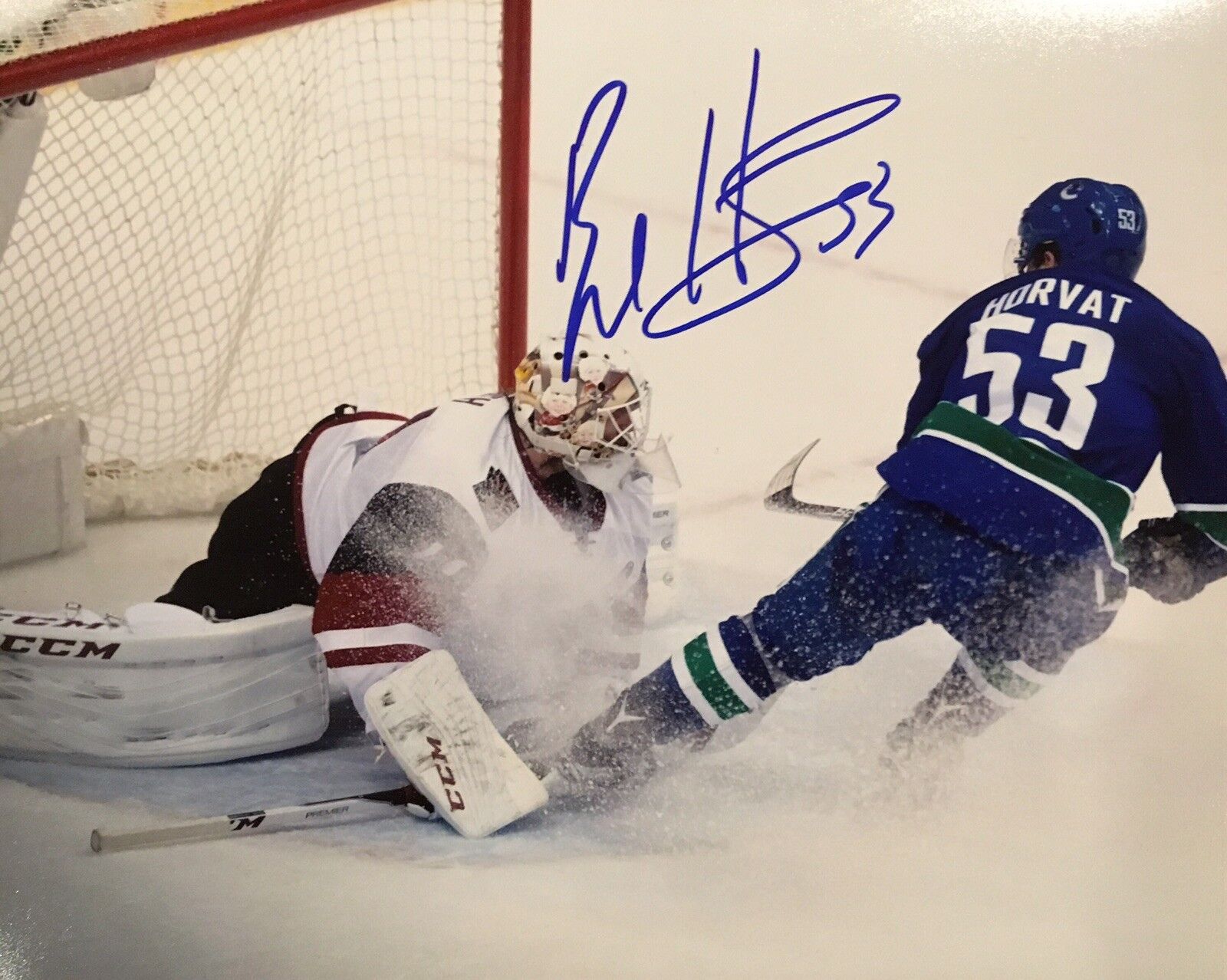 PROOF! BO HORVAT Signed Autographed 8x10 Photo Poster painting VANCOUVER CANUCKS