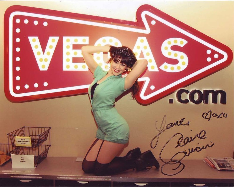 Claire sinclair signed autographed vegas Photo Poster painting playboy playmate