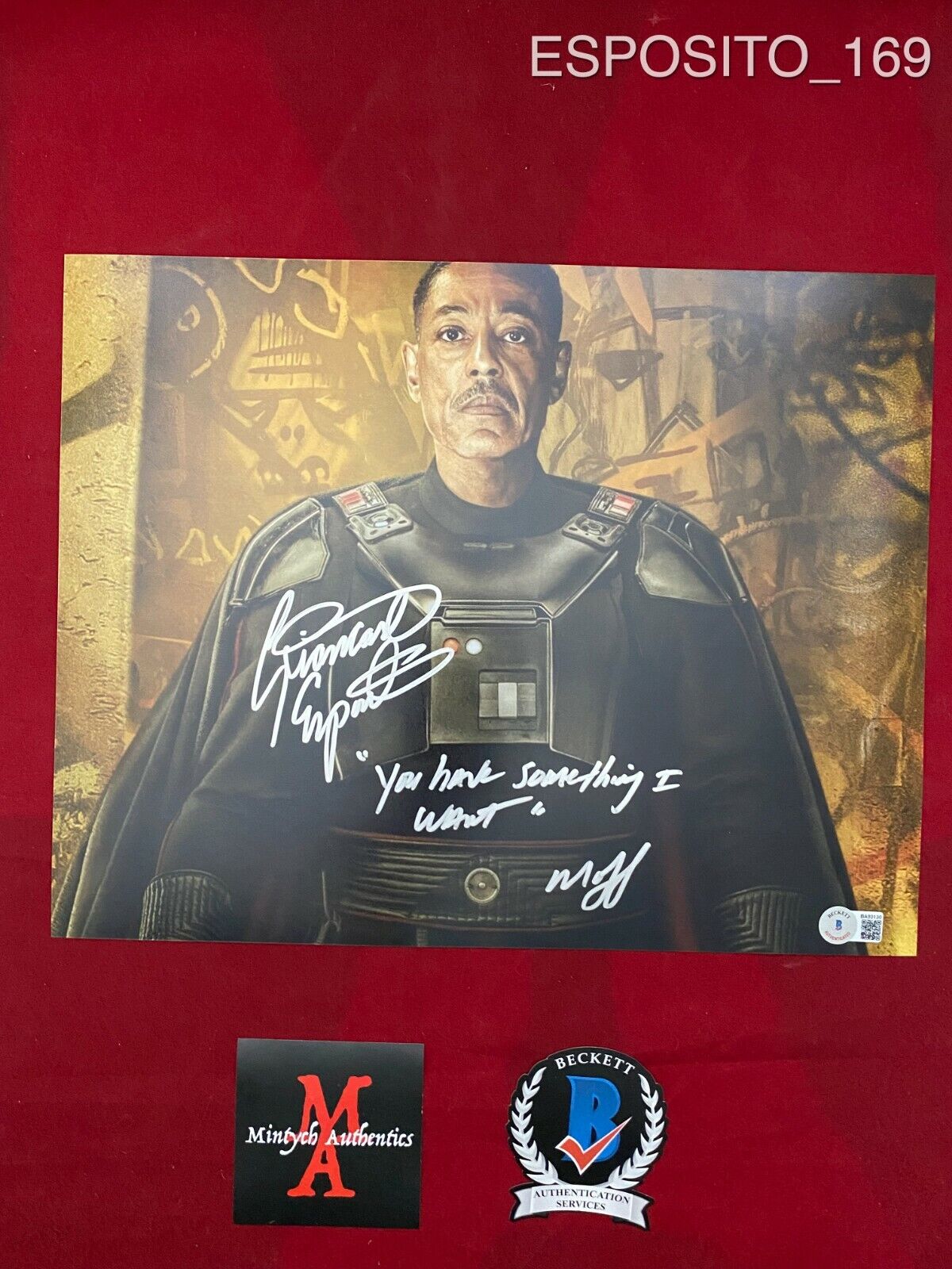 GIANCARLO ESPOSITO AUTOGRAPHED SIGNED 11x14 Photo Poster painting! MANDALORIAN! BECKETT COA!