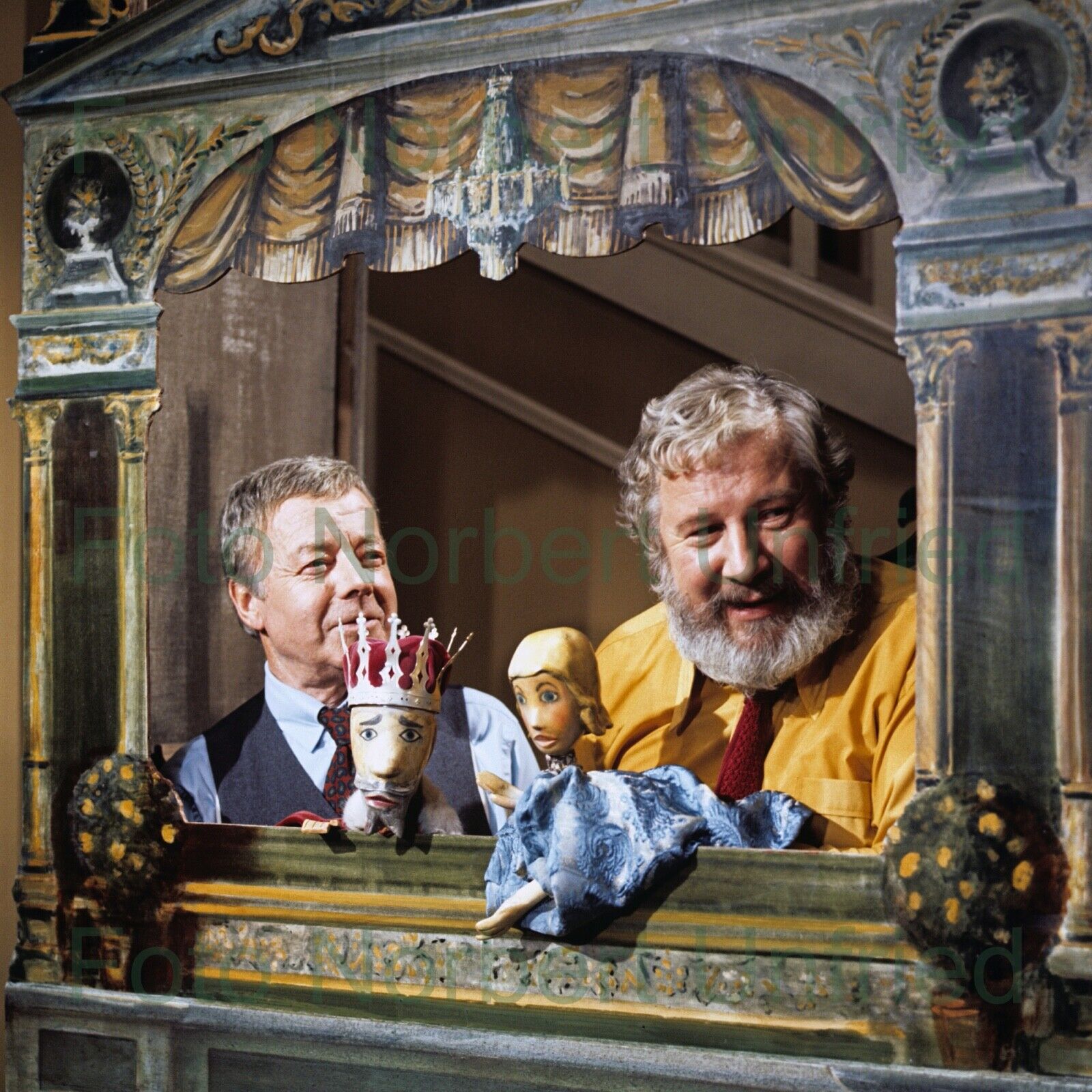 Heinz Rühmann - Peter Ustinov Photo Poster painting 13 X 13 CM (Picture 191