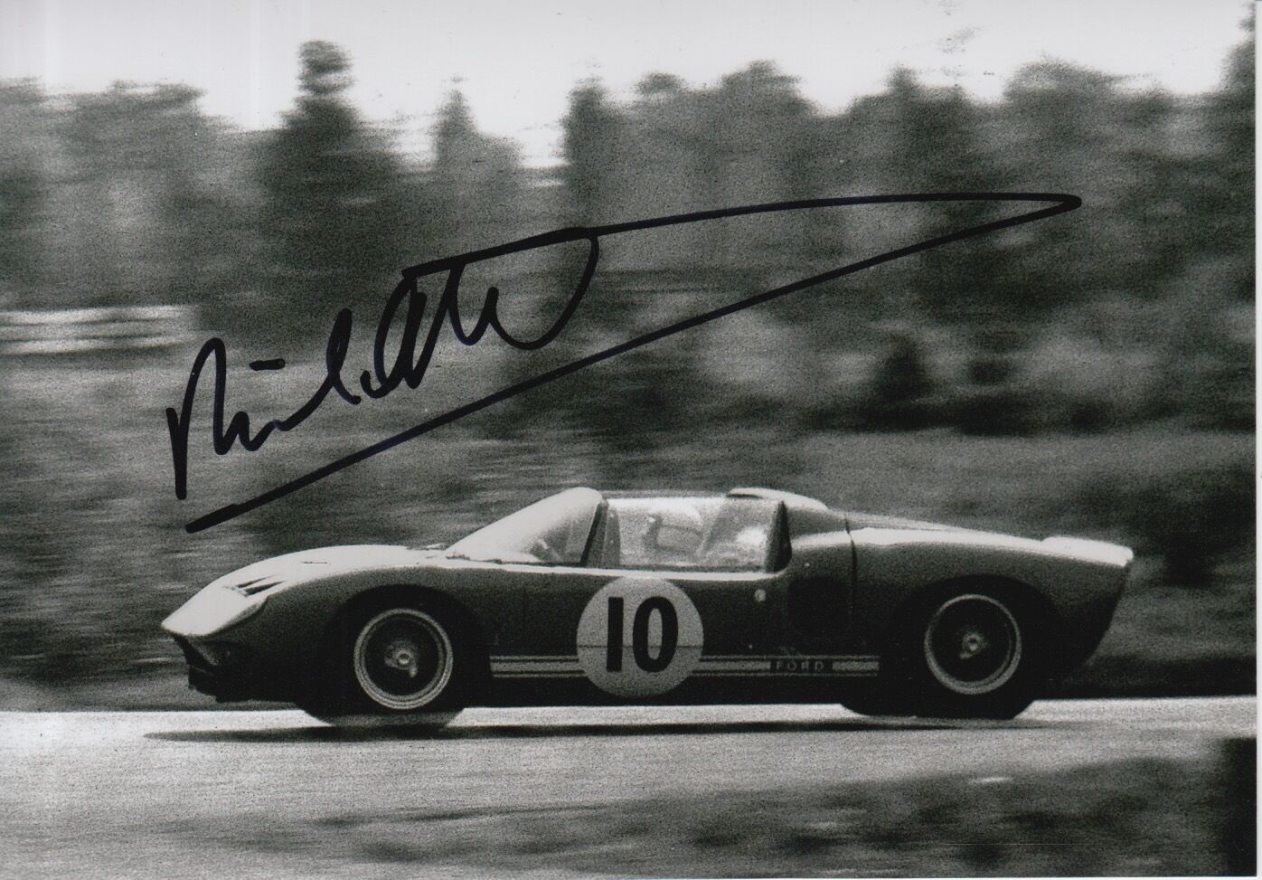 Richard Attwood Hand Signed Ford GT 7x5 Photo Poster painting.