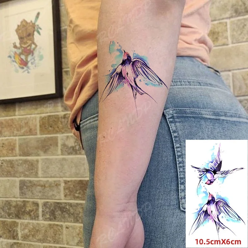 Waterproof Temporary Tattoos Sticker letters Love tatoo heartbeat wave Water Transfer Flash fake tattoo for girl women 10.56cm