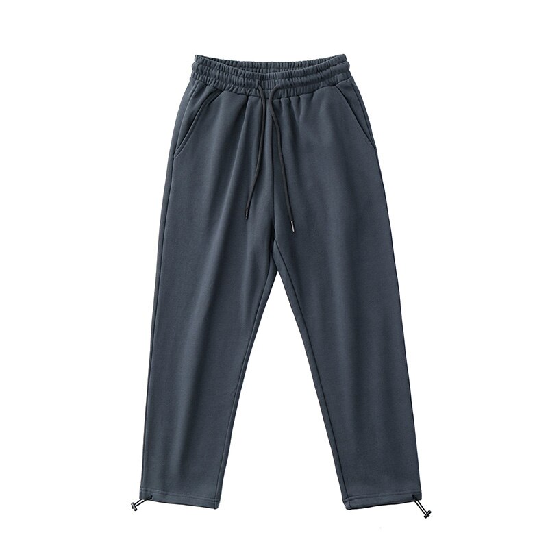Sweatpants Men 's Spring And Autumn New Japanese Style Lazy Cotton Knitted Drawstring Loose Straight Casual Sports Pants