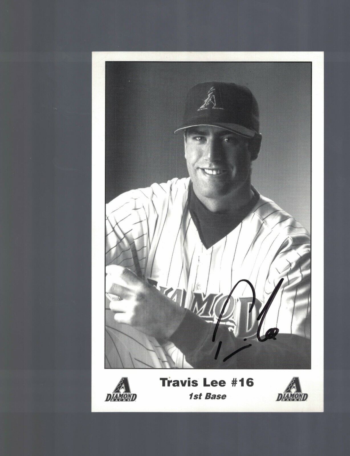 Travis Lee Arizona Diamondbacks Signed Team Issue Photo Poster painting W/Our COA