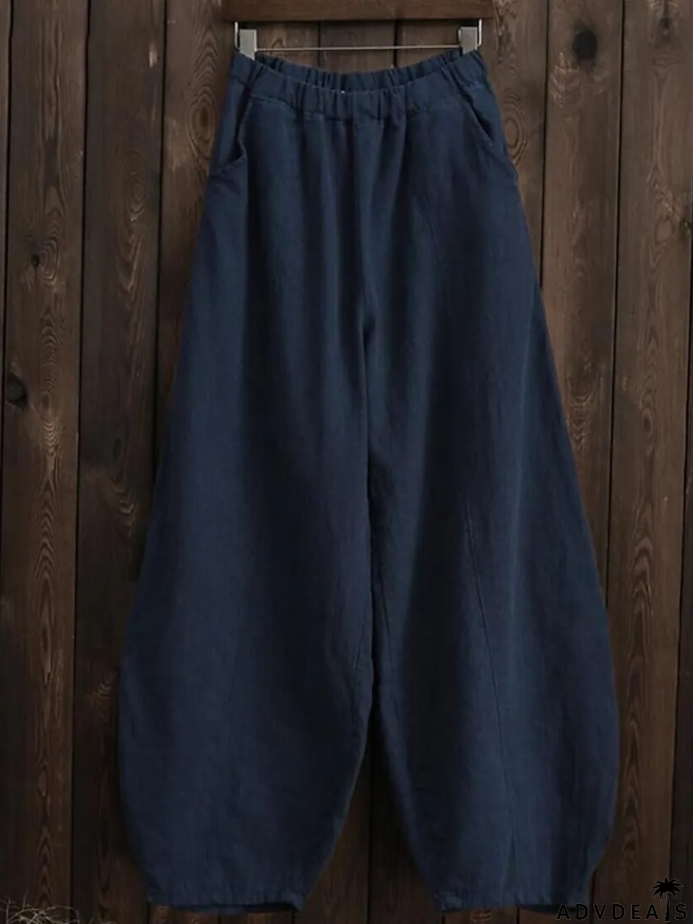 Women's Wide Leg Gauchos Pants Chinos Bloomers Full Length Cotton Pocket Baggy Micro-elastic Vacation Casual Daily Holiday Black White L XL Fall Winter