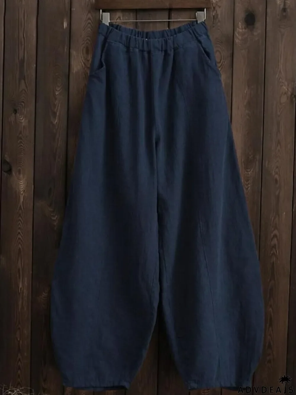 Women's Wide Leg Gauchos Pants Chinos Bloomers Full Length Cotton Pocket Baggy Micro-elastic Vacation Casual Daily Holiday Black White L XL Fall Winter