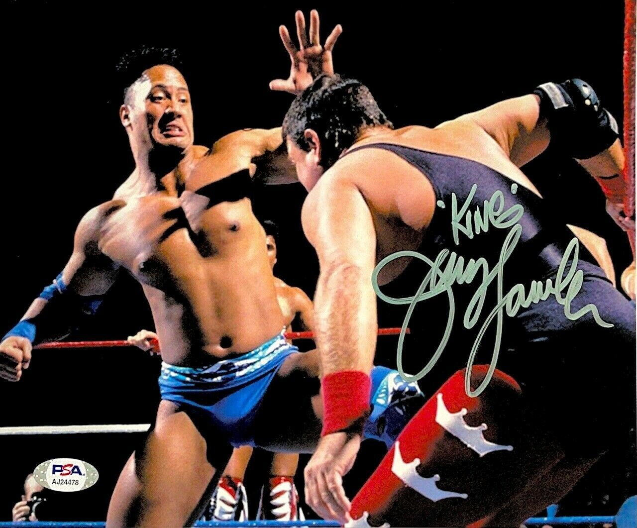 WWE JERRY THE KING LAWLER HAND SIGNED AUTOGRAPHED 8X10 Photo Poster painting WITH PSA DNA COA 7