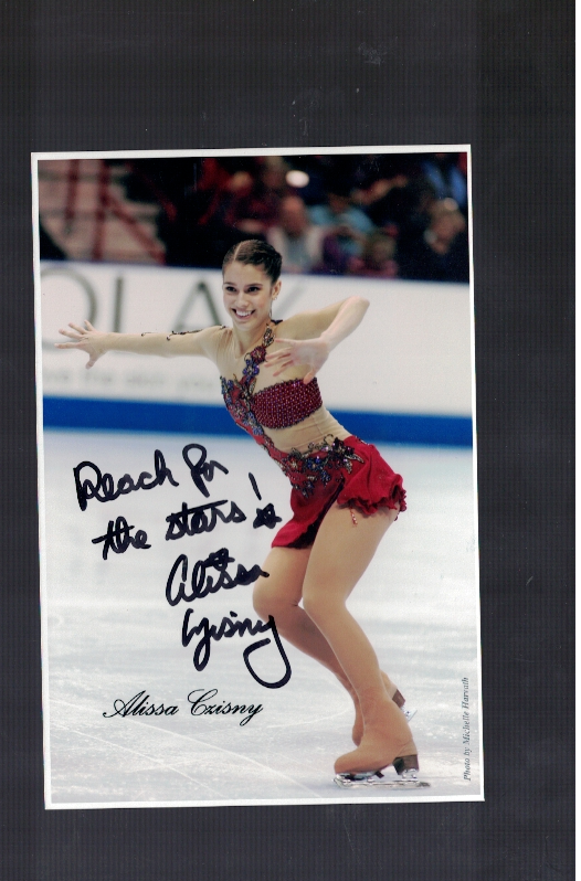 Alissa Czisny USA Figure Skating Signed 4x6 Photo Poster painting Our COA B