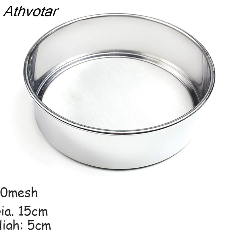 Athvotar Fine Mesh Flour Sifter Professional Round Stainless Steel