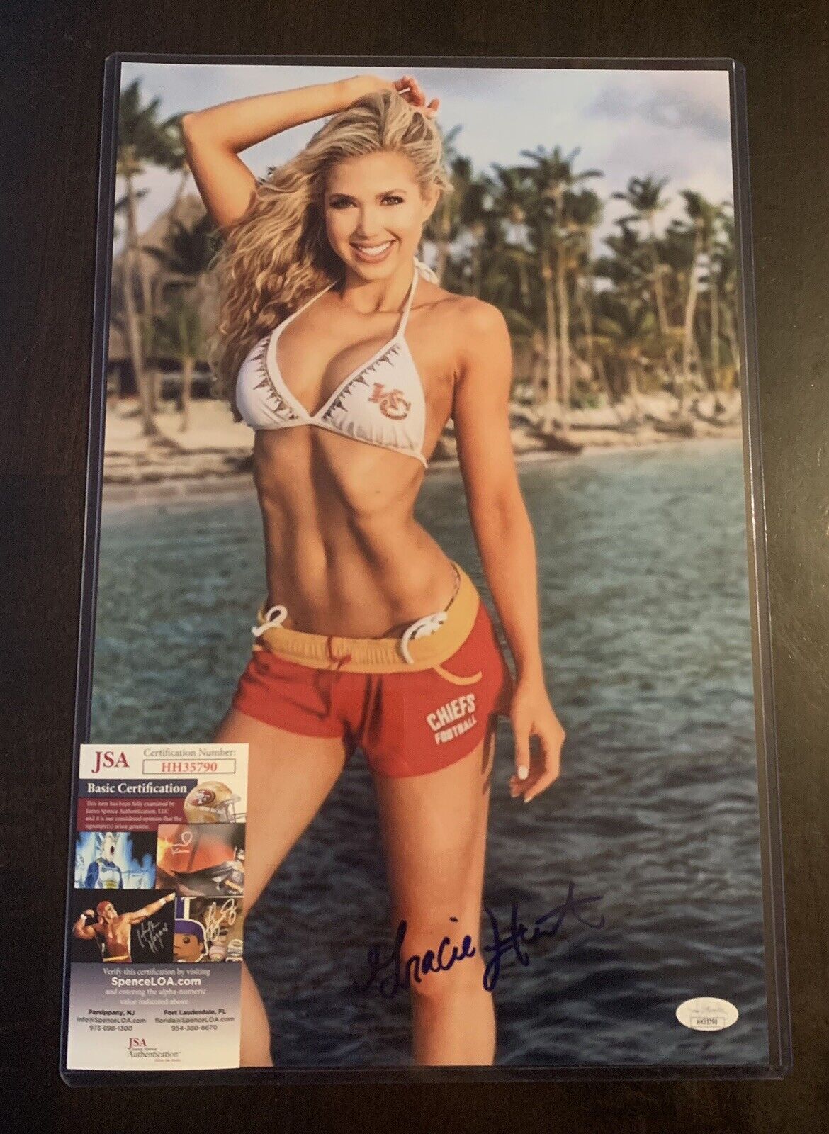 GRACIE HUNT 11x17 Signed Photo Poster painting MISS TEXAS JSA/COA HH35790 CHIEFS