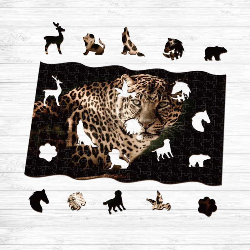 Ericpuzzle™ Ericpuzzle™African Leopard Wooden  Puzzle