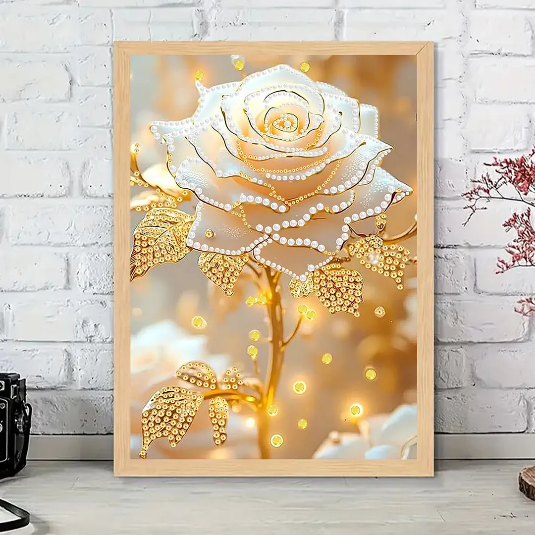 Pearl Painting Kit for Adults Gilded Rose 11.81x15.75in