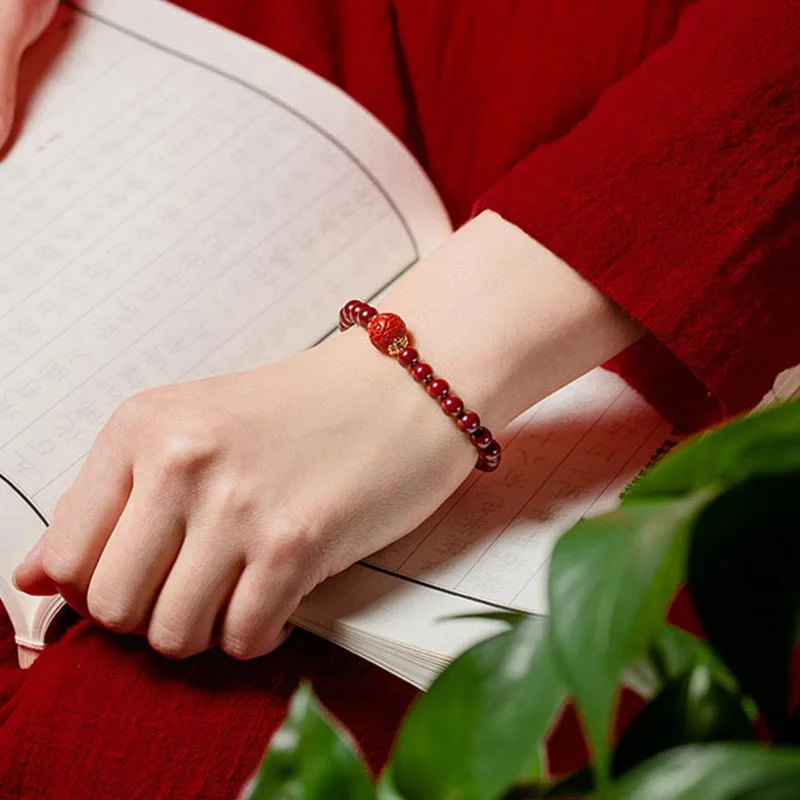 Tibetan Cinnabar Blessing Bracelet