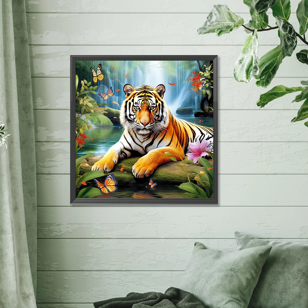 Diamond Painting - Full Round Drill - Forest Tiger(Canvas|30*30cm)
