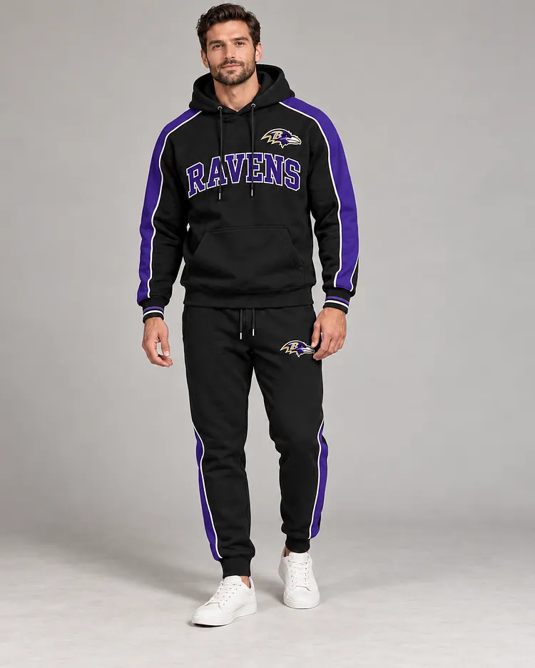 Baltimore Ravens Men's Hoodie And Pants Set - Design 1