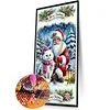 (40*70cm)Santa and Cat - Full Round Drill Diamond Painting