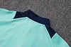 Joyfball 2024/2025 Kids Size Manchester United Long Zipped Jacket Light Green Football Jersey 1:1 Thai Quality