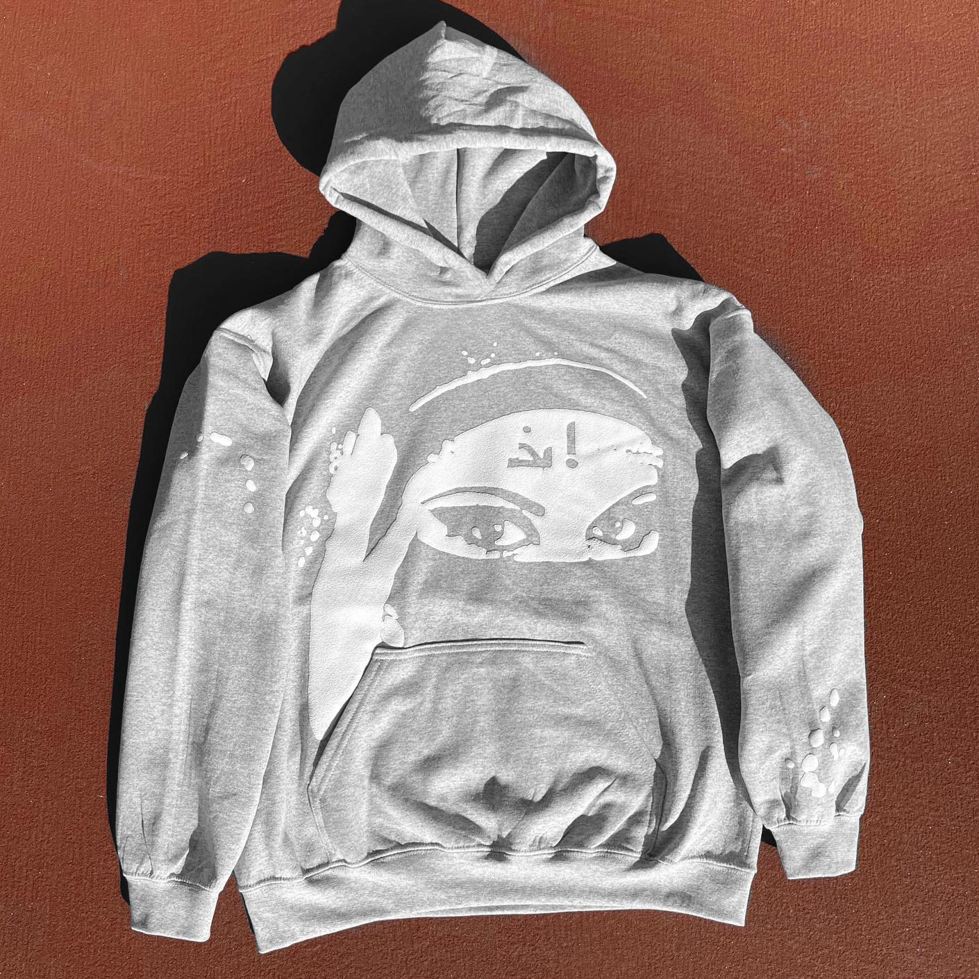 Sharp Eyes Print Long Sleeve Hoodies