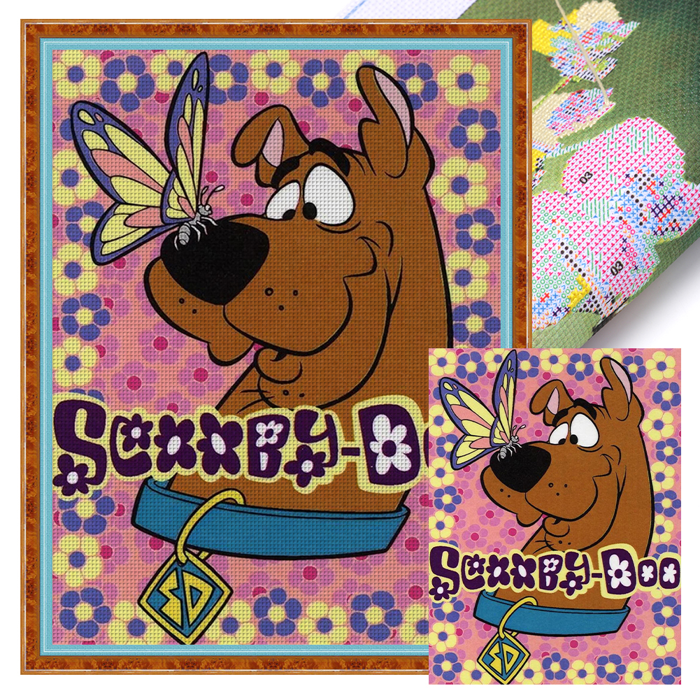 Scooby Doo Full 11CT Pre-stamped Canvas(40*55cm) Cross Stitch