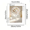 (17x22cm)Rose DIY Pearl Painting Art Kits for Adults Home Wall Decor Pearl Art Painting With Wooden Frame