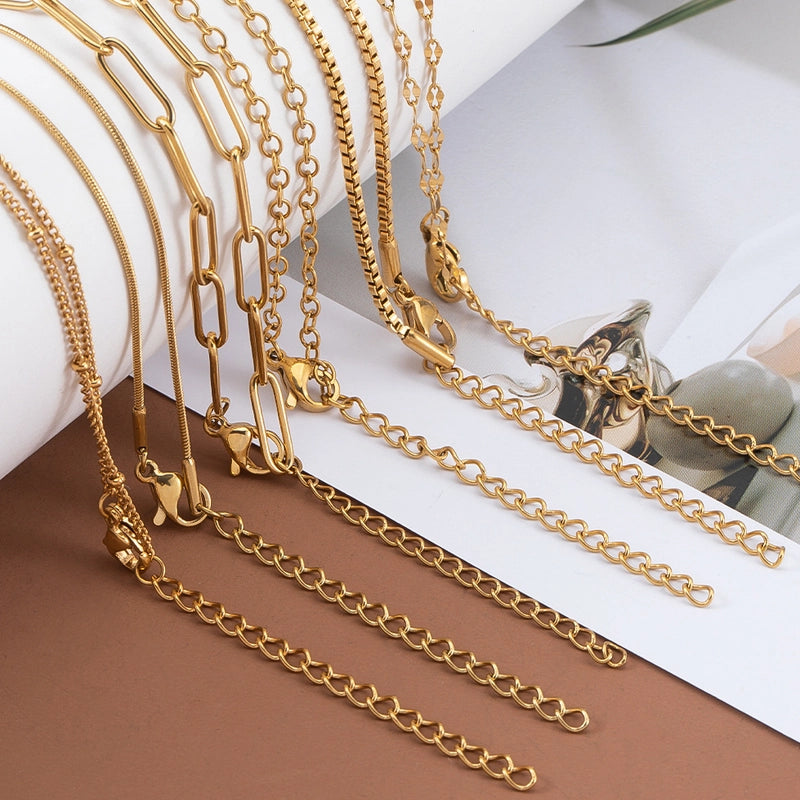 5 PCS/Package Titanium Steel 45cm Jewelry Accessories Chain