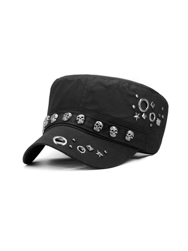 Punk Rivet Skull Sun-proof Baseball Cap