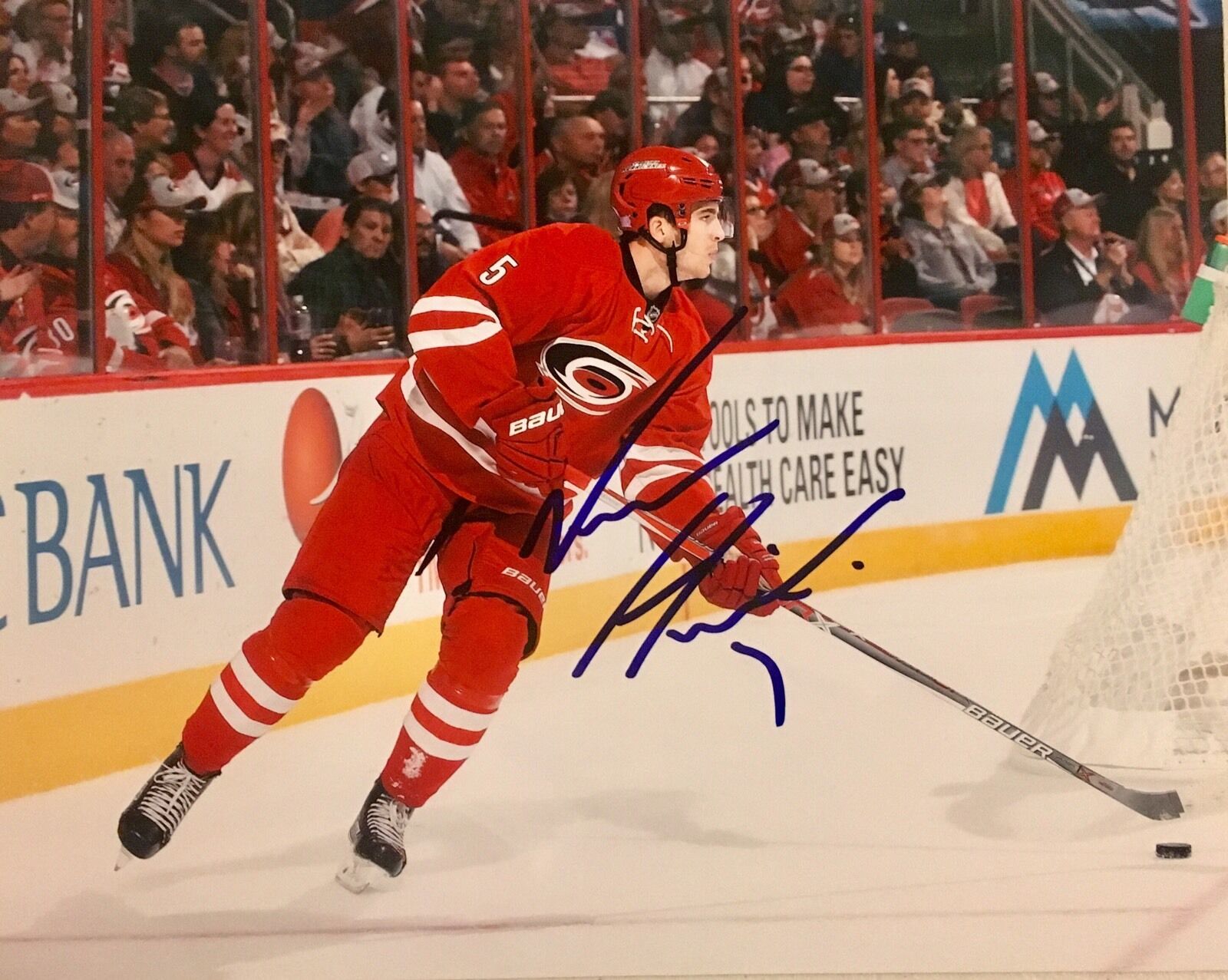 Noah Hanifin Signed Autographed Carolina Hurricane 8x10 Photo Poster painting Roy Rare