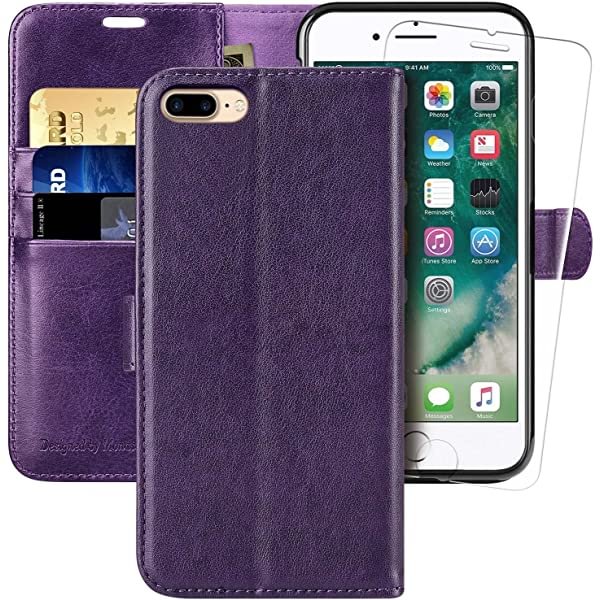 MONASAY Apple iPhone 8 Plus Wallet Case, iPhone 7 Plus Case, 5.5 inch 