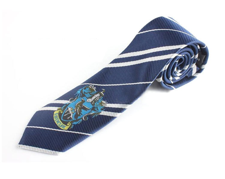 Harry Potter Hufflepuff Yellow Blue Tie Vintage Silk