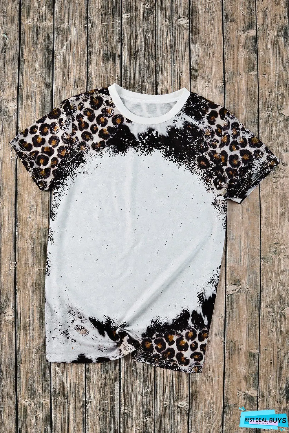 Mix Animal Print Bleached T Shirt