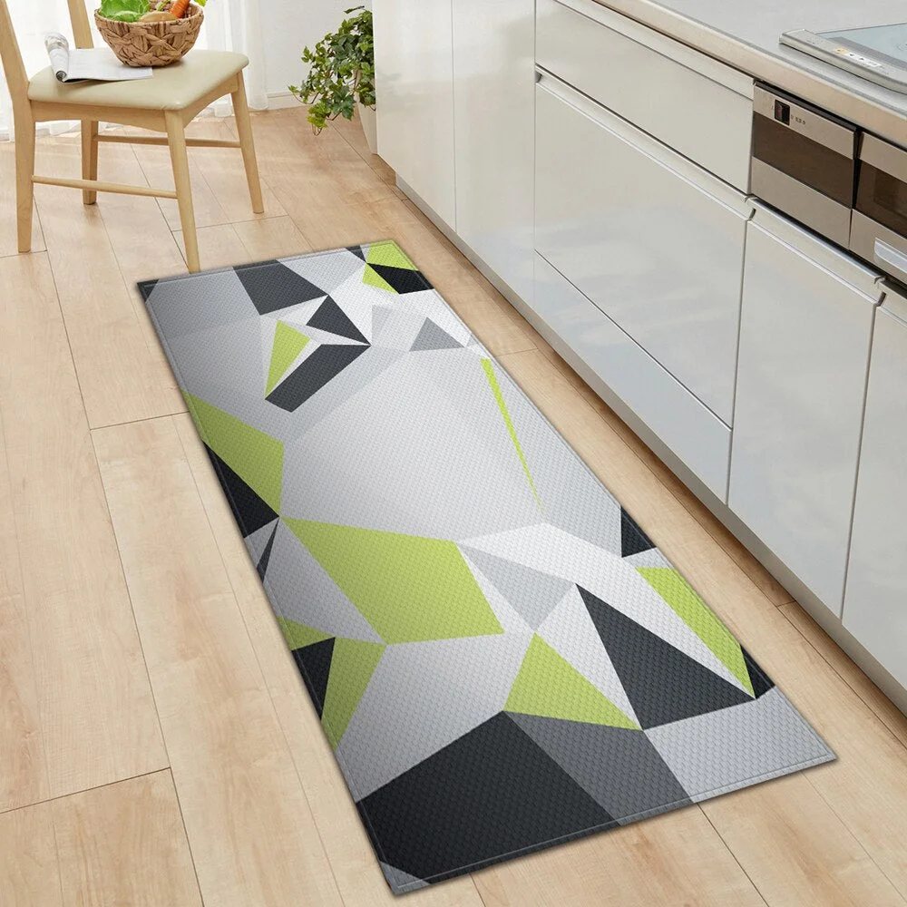 Kitchen Mat Bedroom Entrance Doormat Hallway Tatami Floor Mat 3D Printed Bathroom Balcony Decoration Rug Anti-slip Long Carpet