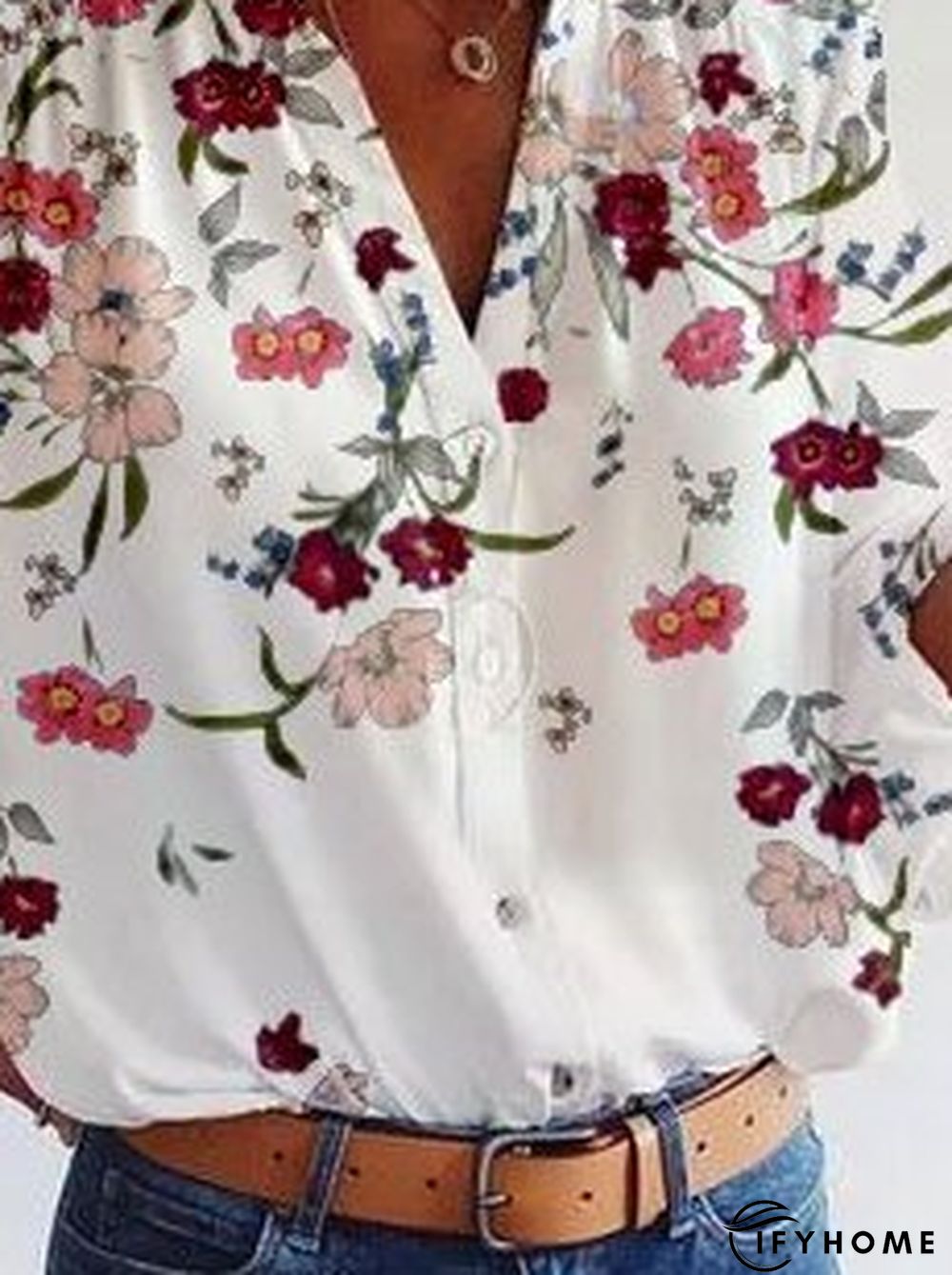 Shift Long Sleeve Casual Cotton Blouse | IFYHOME