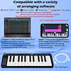 M-VAVE SMK25 Mini MIDI Keyboard 25 Key USB Rechargeable Controller Wireless