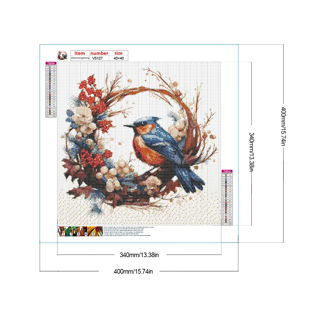 Diamond Painting - Full Round Drill - Garlan Bird(Canvas|40*40cm)