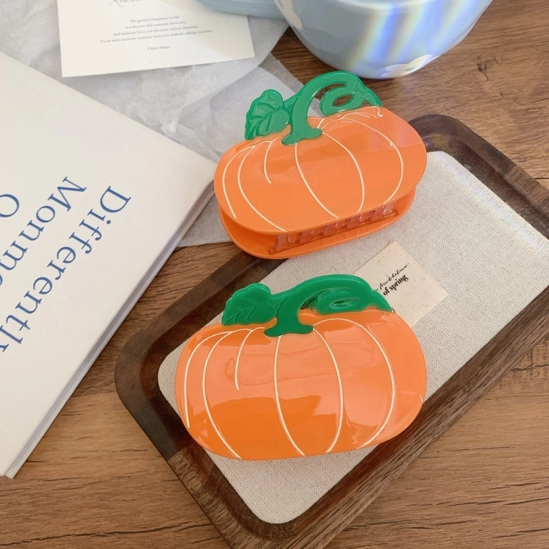 Halloween Minimalist Classic Style Women’s Pumpkin Acetic Acid Sheets Hair Claws