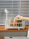 Sink Caddy Organizer & High Brush Holder Kitchen Bathroom Sponge Holder Basket