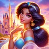 Diamond Painting -DIY Round Drill Princess Jasmine