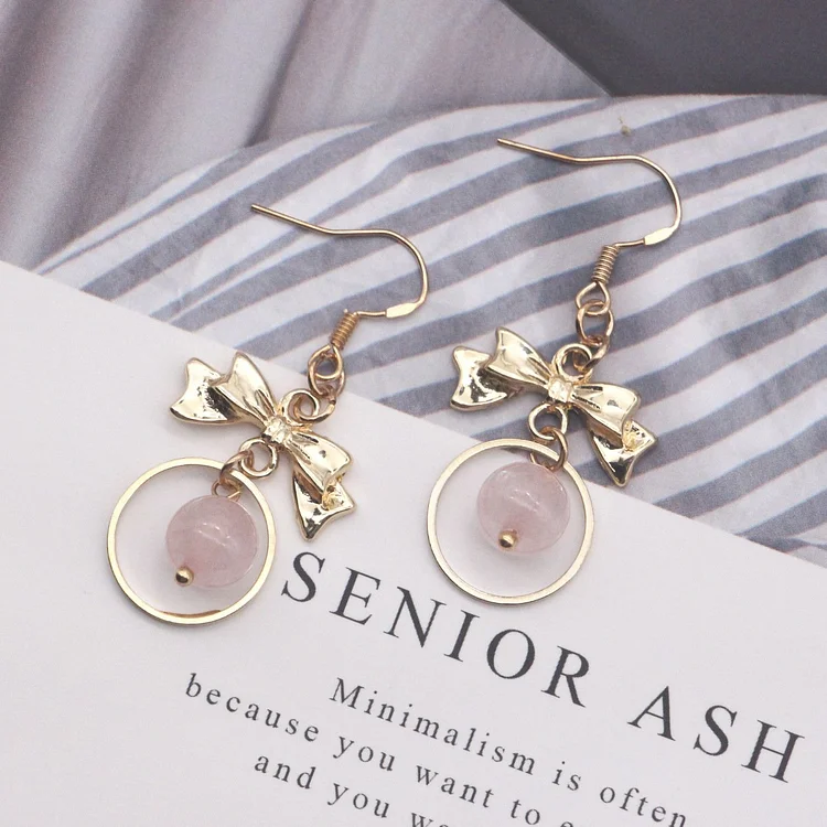 Fresh Crystal Bow Earrings