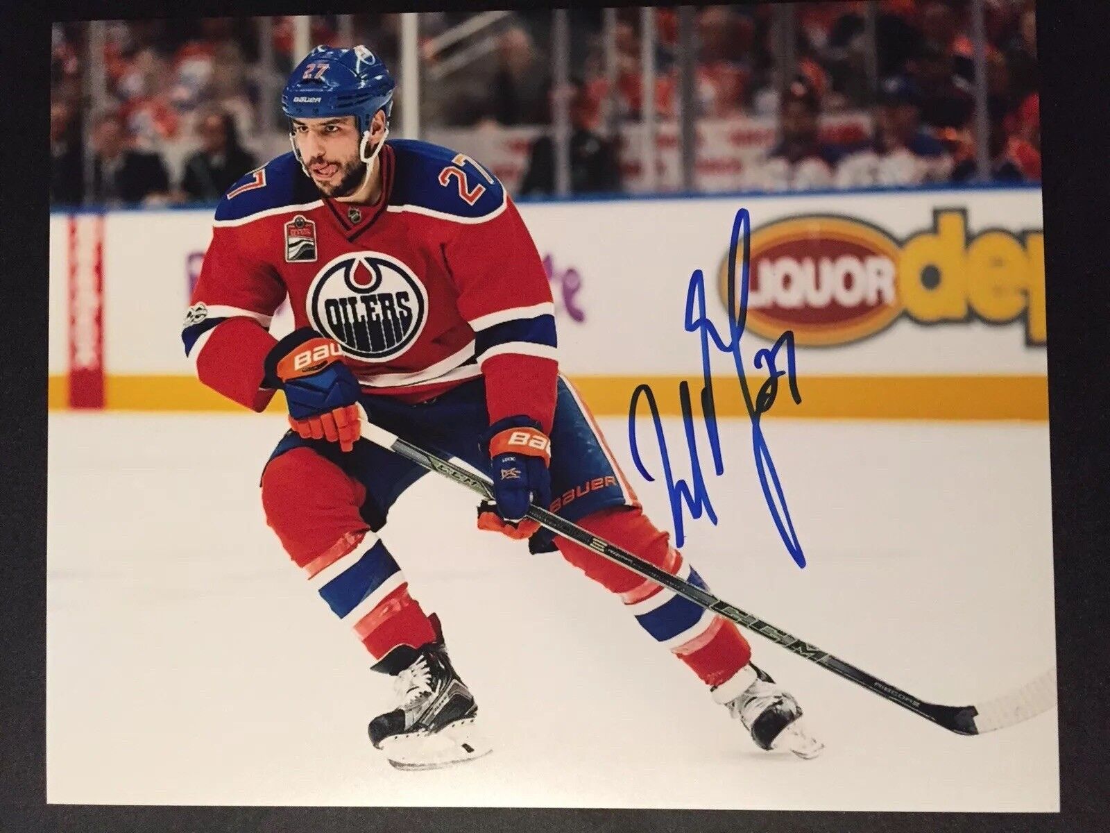 Milan Lucic Signed Edmonton Oilers 8x10 Photo Poster painting