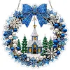 DIY Pearl Diamond Painting Christmas Wreath Hanging Ornament Kit
