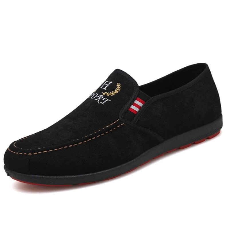 New Men's Loafers Comfortable Flats Casual Shoes Summer Men Breathable Slip-On Soft Genuine Leather Male Driving Shoes Moccasins
