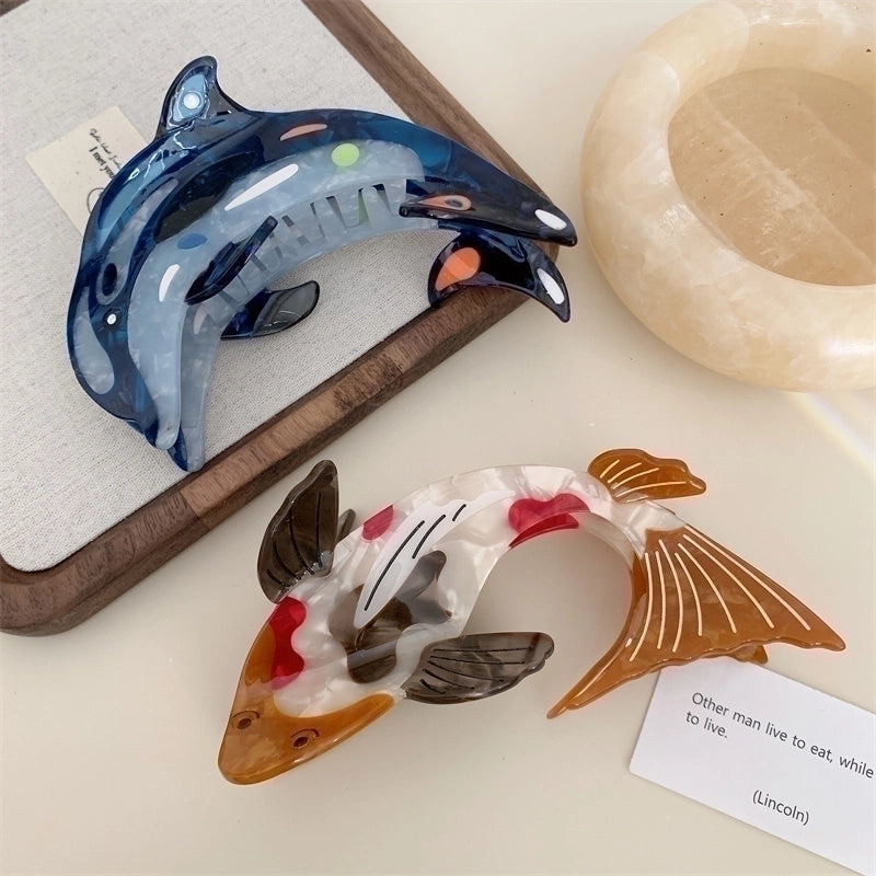 Women’s Minimalist Classic Style Fish Acetic Acid Sheets Hair Claws