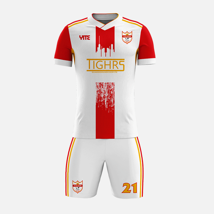 YITE | YTZQ163-White  And Red Soccer Uniforms