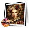 (40*40cm)Retro Girl - Full Round Drill Diamond Painting