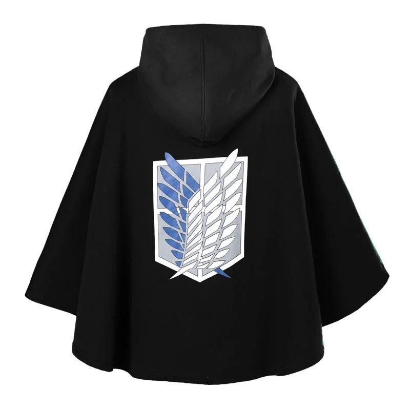 Shingeki no Kyojin Advancing Giants Black Cape Cosplay Costume