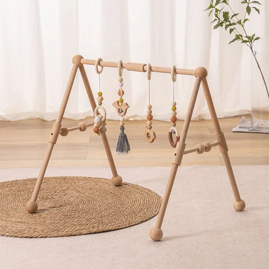 ROBUD Wooden Baby Gym with 4 Toys	 | Robotime Online